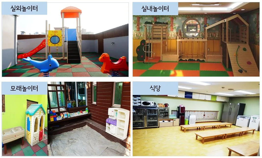 꿈마루어린이집 실내외 놀이 공간